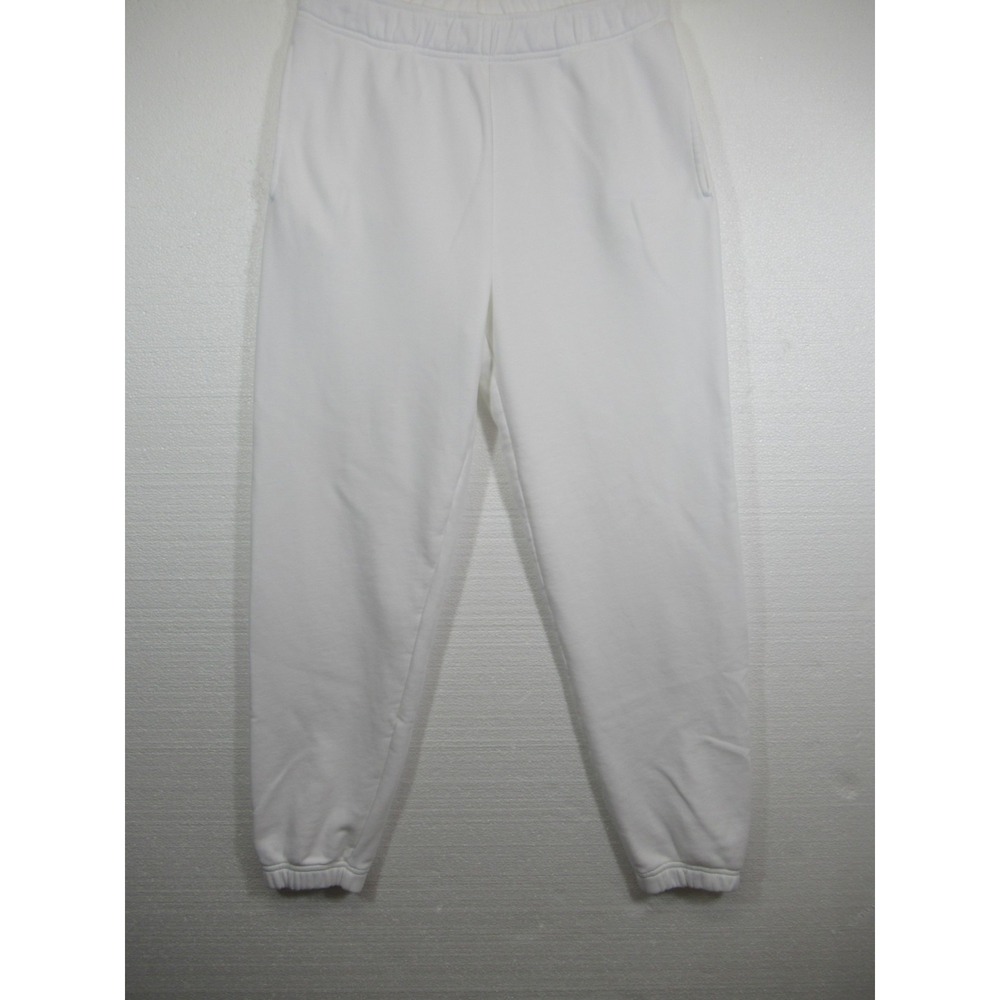 Aritzia Airy Fleece Boyfriend Sweatpants Women Medium White Jogger TNA Pockets